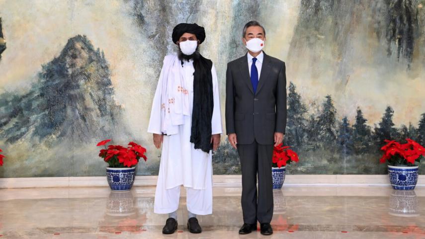 Wang Yi en talibanleider Baradar