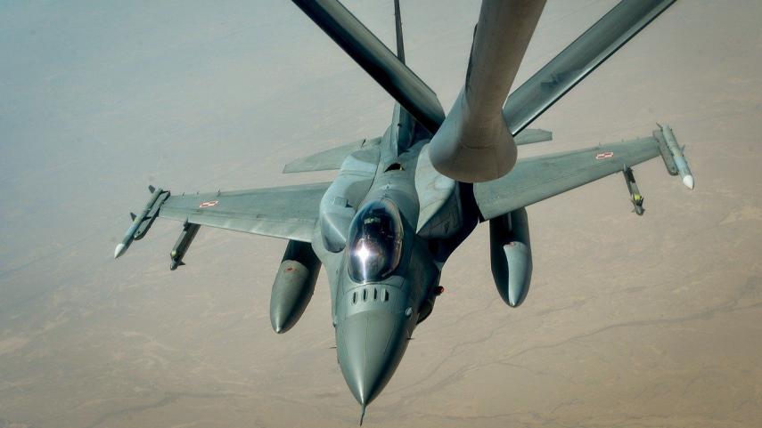 Bijtanken van Belgische F16
