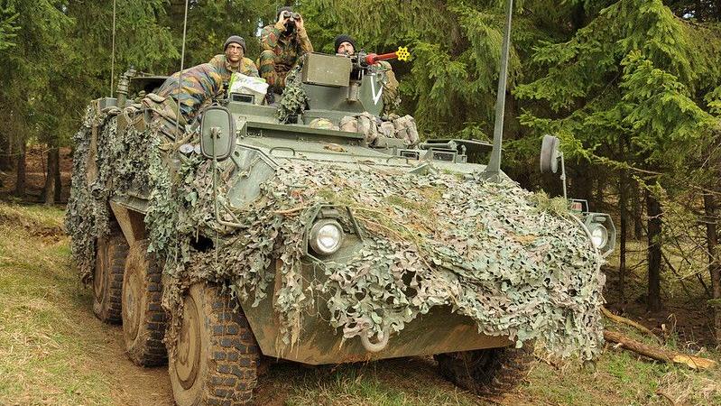 Belgische militairen tijdens oefening