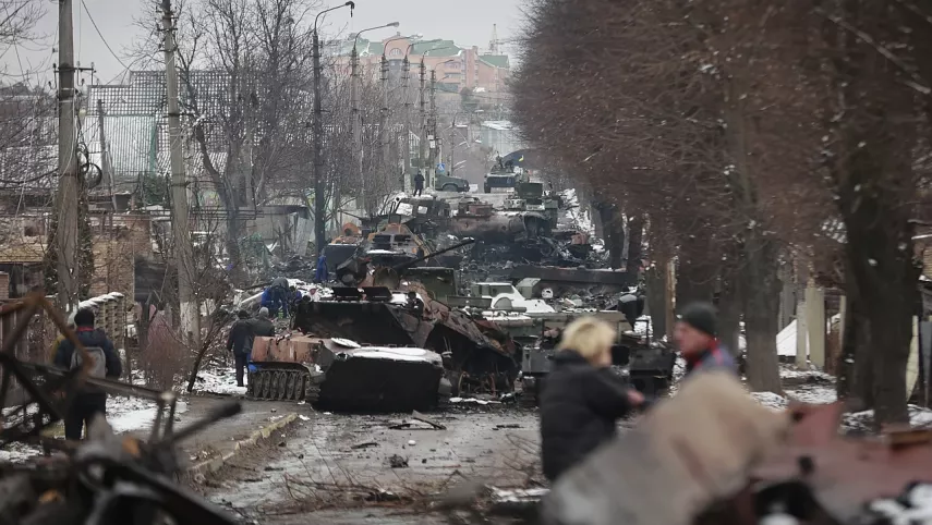Vernietigd militair materieel Oekraïne