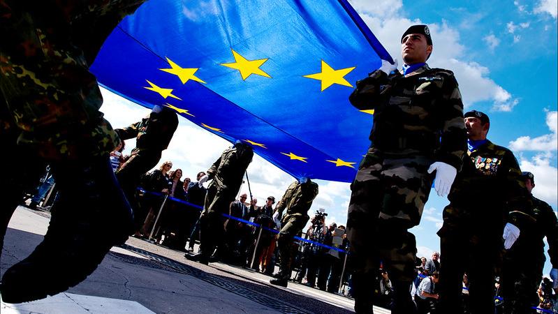 Militaire ceremonie Europees Parlement