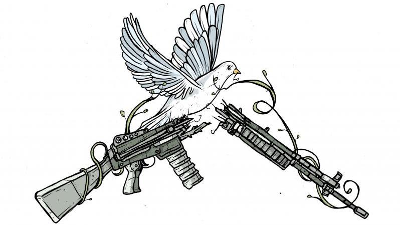 broken rifle