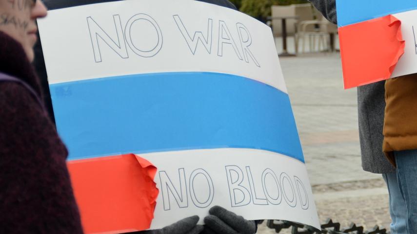 Russisch protest tegen de oorlog