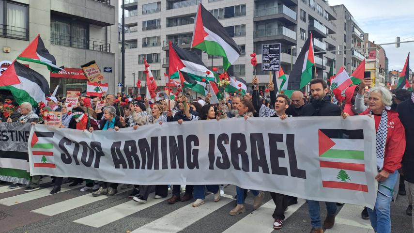 palestina manifestatie Brussel 20 oktober
