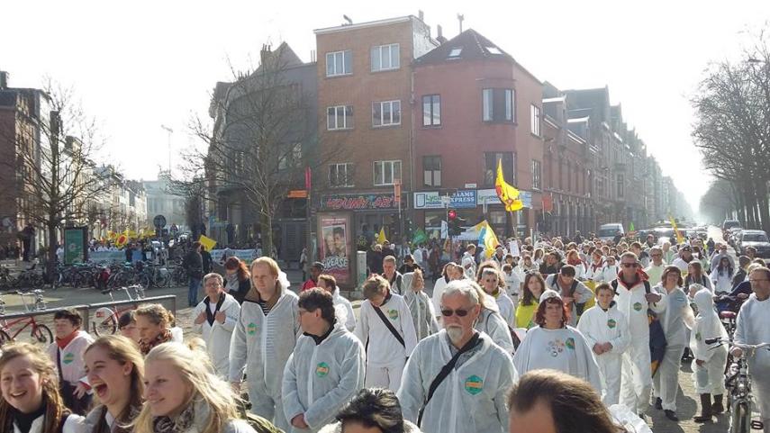 Betoging tegen kernenergie in Antwerpen