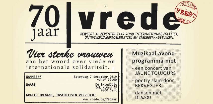 Vrede vzw: 70 jaar in beweging