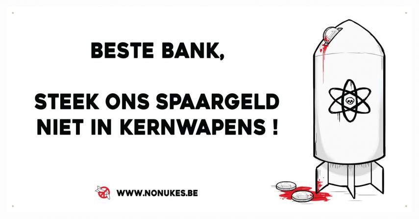Wereldwijde investeringen in kernwapens nemen nog toe, en banken in België surfen mee op deze trend en investeren samen meer dan 16 miljard dollar!