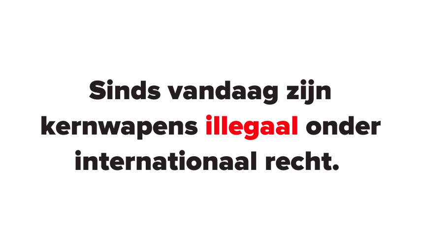 Kernwapens zijn illegaal!