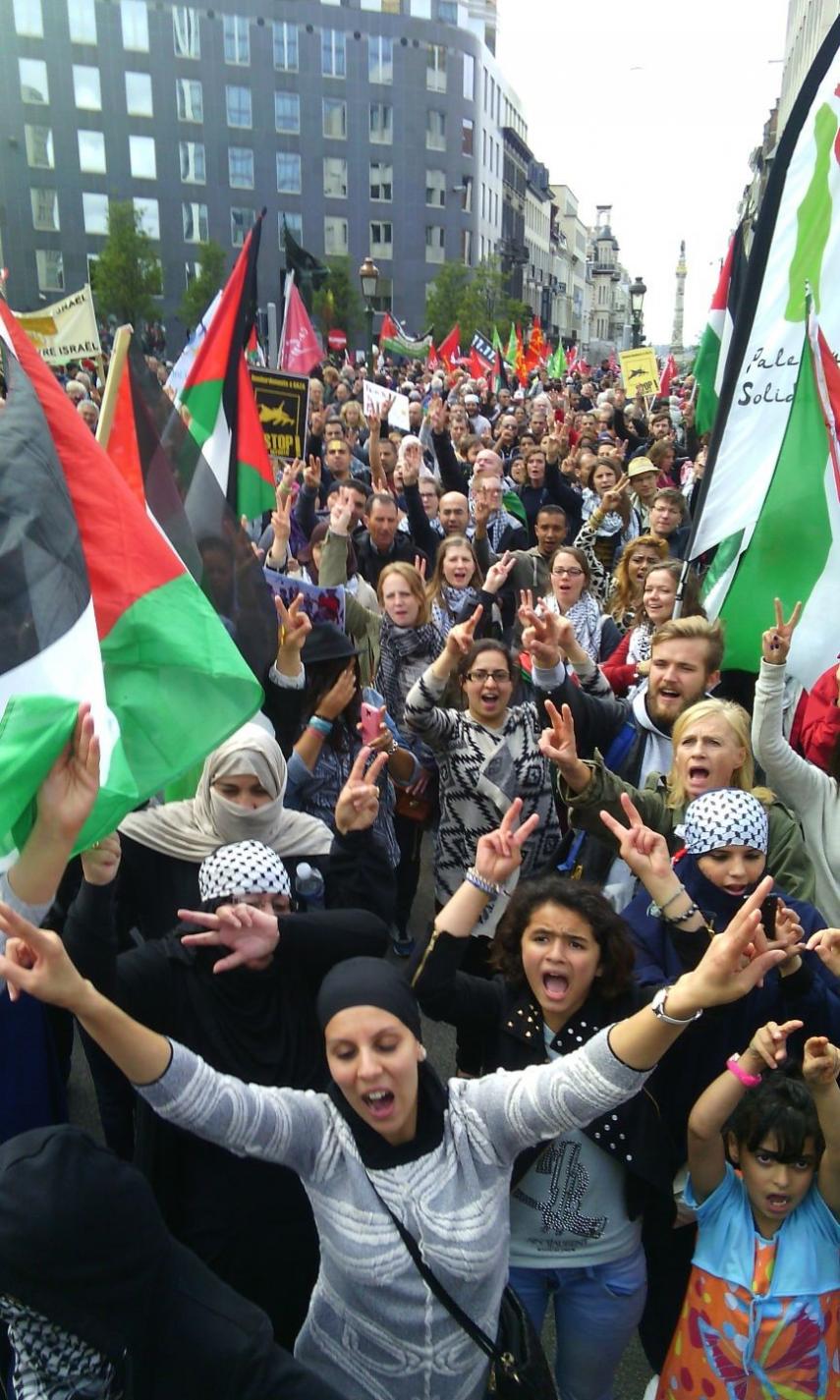 5000 betogers eisen stopzetting van oorlog en blokkade tegen Gaza