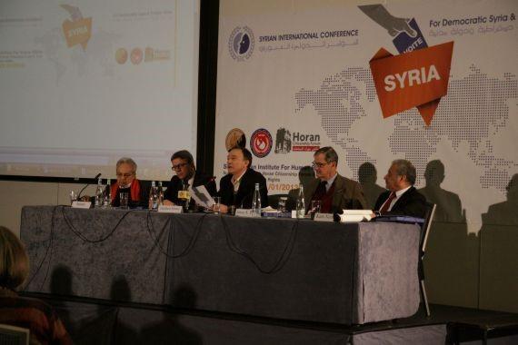 Conferentie van de democratische en pacifistische Syrische oppositie in Genève