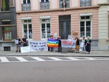 Protestactie aan consulaat van Litouwen