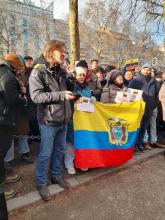 actie aan VS-ambassade in Brussel