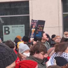 actie aan VS-ambassade in Brussel