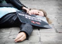 50 actievoerders tegen Belgische deelname luchtoperaties boven Syrië