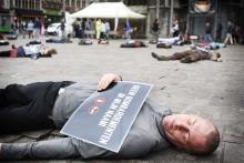 50 actievoerders tegen Belgische deelname luchtoperaties boven Syrië