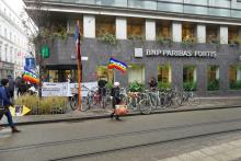 Acties tegen investeringen in kernwapens in verschillende steden