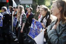 Blokkade aan VRT-gebouw tegen Eurovisiesongfestival in Israël