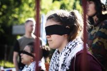 Blokkade aan VRT-gebouw tegen Eurovisiesongfestival in Israël