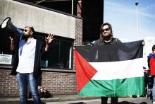 Blokkade aan VRT-gebouw tegen Eurovisiesongfestival in Israël