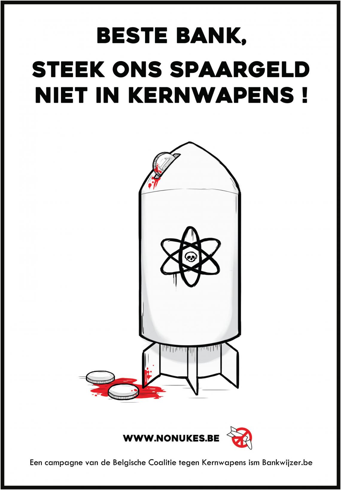 Beste bank, steek ons spaargeld niet in kernwapens!