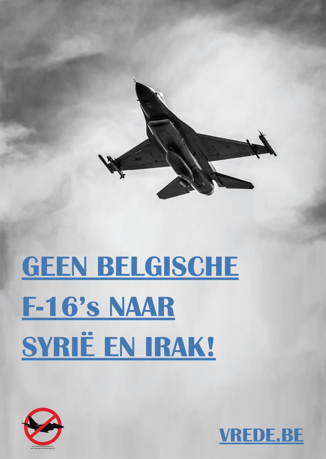 Geen Belgische F-16's naar Syrië en Irak!
